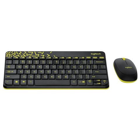 Комплект Logitech MK240 Nano/Черный с желтым