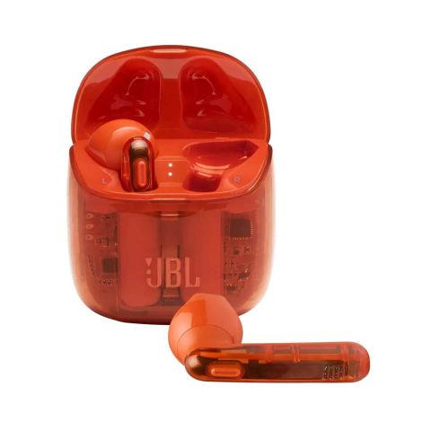 НАУШНИКИ JBL TUNE 225TWS WIRELESS MIC+CONTROL ПРИЗРАК  АПЕЛЬСИН